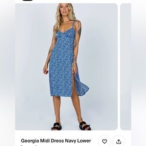 Georgia Blue Floral Midi Dress